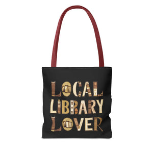 Vibrant Blue Aop Tote Bag - Local Library Lover - Dipaliz - Shopping Totes