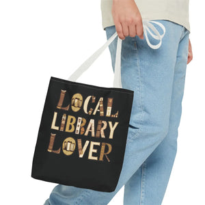 Vibrant Blue Aop Tote Bag - Local Library Lover - Dipaliz - Shopping Totes