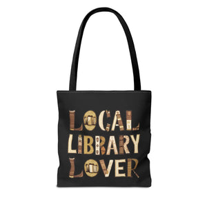 Vibrant Blue Aop Tote Bag - Local Library Lover - Dipaliz - Shopping Totes