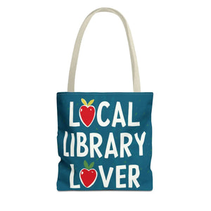Blue Print Tote Bag - Local Library Stroll - Dipaliz - Shopping Totes