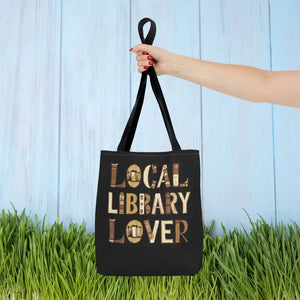 Blue Aop Tote Bag for Local Library Lovers - Bold Design - Dipaliz - 13’’ × / Black - Shopping Totes