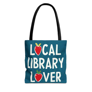Blue Print Tote Bag - Local Library Stroll - Dipaliz - Shopping Totes