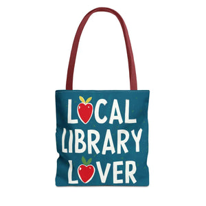 Blue Print Tote Bag - Local Library Stroll - Dipaliz - Shopping Totes