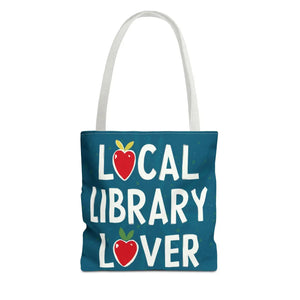 Blue Print Tote Bag - Local Library Stroll - Dipaliz - Shopping Totes
