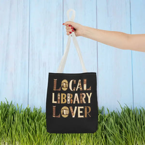 Blue Aop Tote Bag for Local Library Lovers - Bold Design - Dipaliz - 13’’ × / White - Shopping Totes