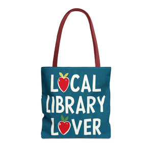 Blue Print Tote Bag - Local Library Stroll - Dipaliz - Shopping Totes
