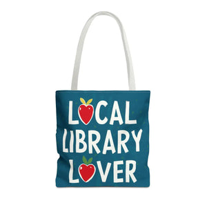 Blue Print Tote Bag - Local Library Stroll - Dipaliz - Shopping Totes