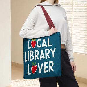 Blue Print Tote Bag - Local Library Stroll - Dipaliz - Shopping Totes