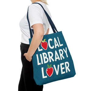 Blue Print Tote Bag - Local Library Stroll - Dipaliz - Shopping Totes