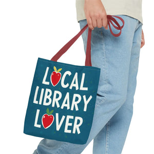 Blue Print Tote Bag - Local Library Stroll - Dipaliz - Shopping Totes