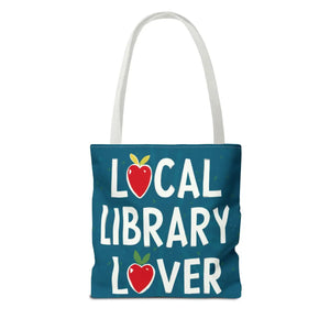 Blue Print Tote Bag - Local Library Stroll - Dipaliz - Shopping Totes