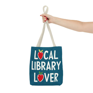 Blue Print Tote Bag - Local Library Stroll - Dipaliz - Shopping Totes