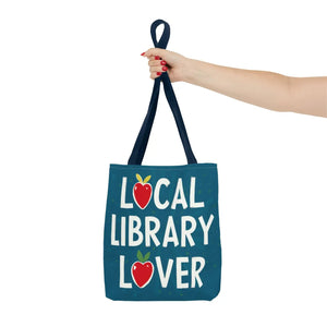 Blue Print Tote Bag - Local Library Stroll - Dipaliz - Shopping Totes