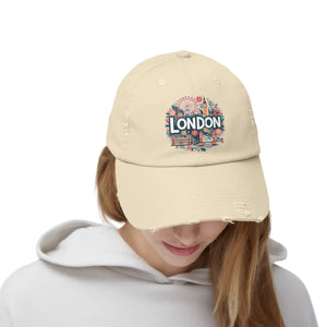 Distressed Cotton Twill Hat - Adjustable Metal D-ring - Dipaliz - Hats