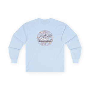 Vintage Long Sleeve Tee - Motherhood Floral Cotton - Dipaliz - T-shirts - m