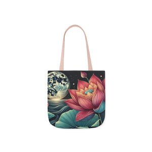 Vibrant Lotus Canvas Tote - 5-color Straps Bag - Dipaliz - Bags