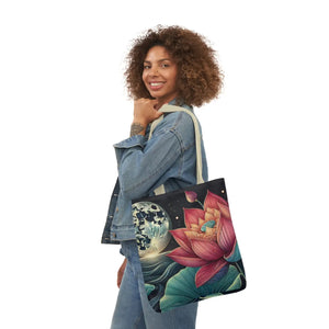 Vibrant Lotus Canvas Tote - 5-color Straps Bag - Dipaliz - Bags