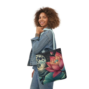 Vibrant Lotus Canvas Tote - 5-color Straps Bag - Dipaliz - Bags