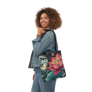 Vibrant Lotus Canvas Tote - 5-color Straps Bag - Dipaliz - Bags