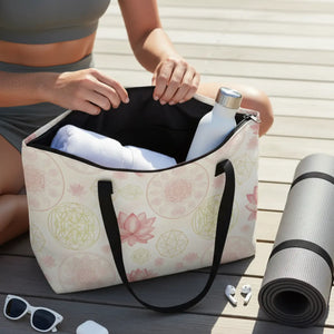 Lotus Mandala Weekender Tote Bag – Floral Yoga & Spa Travel - Bags