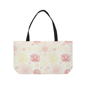 Lotus Mandala Weekender Tote Bag – Floral Yoga & Spa Travel - Bags