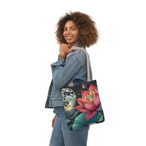 Vibrant Lotus Canvas Tote with 5-color Straps - Dipaliz - Bags