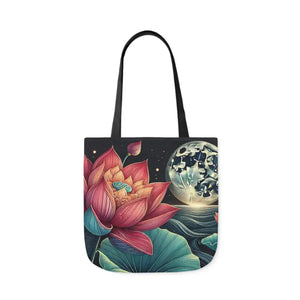 Vibrant Lotus Canvas Tote with 5-color Straps - Dipaliz - Bags