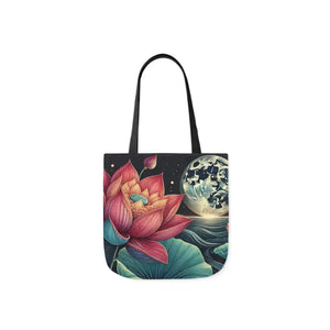 Vibrant Lotus Canvas Tote with 5-color Straps - Dipaliz - Bags