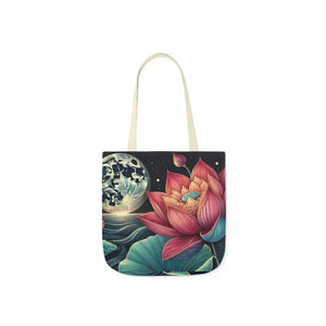 Vibrant Lotus Canvas Tote with 5-color Straps - Dipaliz - Bags