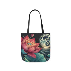 Vibrant Lotus Canvas Tote with 5-color Straps - Dipaliz - Bags