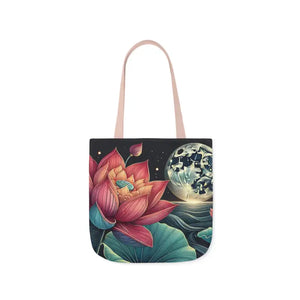 Vibrant Lotus Canvas Tote with 5-color Straps - Dipaliz - Bags