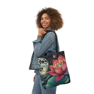 Vibrant Lotus Canvas Tote with 5-color Straps - Dipaliz - Bags
