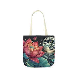 Vibrant Lotus Canvas Tote with 5-color Straps - Dipaliz - Bags