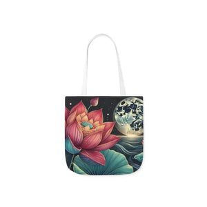 Vibrant Lotus Canvas Tote with 5-color Straps - Dipaliz - Bags