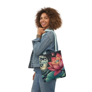 Vibrant Lotus Canvas Tote with 5-color Straps - Dipaliz - Bags