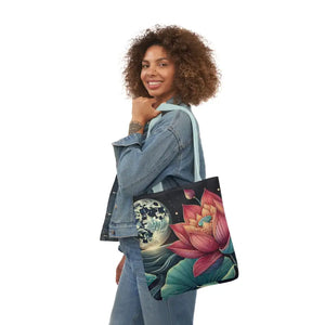 Vibrant Lotus Canvas Tote with 5-color Straps - Dipaliz - Bags
