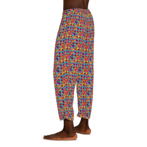 All Over Prints - Colorful Checkered Pajama Pants - Bold Loungewear - Dipaliz