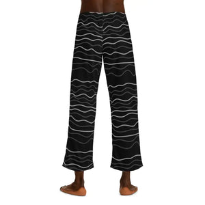 All Over Prints - Men’s Pajama Pants - Bold Wavy Stripes Comfort - Dipaliz