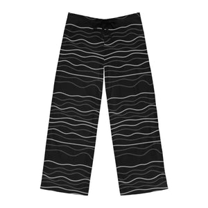 All Over Prints - Men’s Pajama Pants - Bold Wavy Stripes Comfort - Dipaliz l / White Stitching