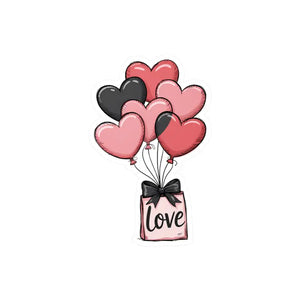 Love Balloons Kiss-cut Vinyl Decals - Adorable Stickers - Dipaliz - 4’’ x 6’’ / Satin - Decorative