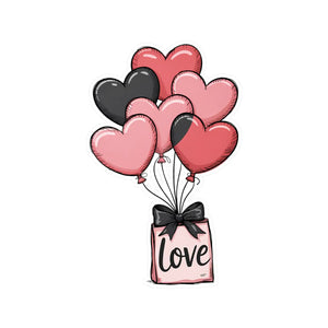 Adorable Love Balloons Kiss-cut Vinyl Decals - Dipaliz - Decorative Stickers