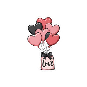 Adorable Love Balloons Kiss-cut Vinyl Decals - Dipaliz - Decorative Stickers