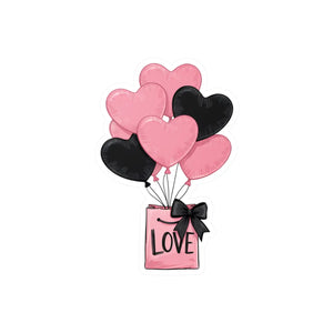 Vibrant Kiss-cut Vinyl Decals - Love Balloons White - Dipaliz - Home Decor