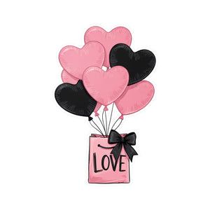 Vibrant Kiss-cut Vinyl Decals - Love Balloons White - Dipaliz - Home Decor