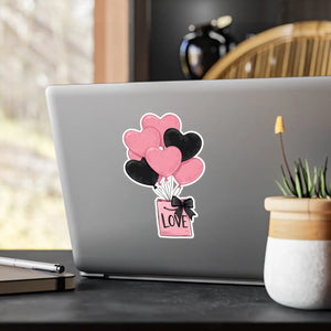 Vibrant Kiss-cut Vinyl Decals - Love Balloons White - Dipaliz - Home Decor