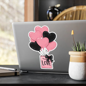 Vibrant Kiss-cut Vinyl Decals - Love Balloons White - Dipaliz - Home Decor