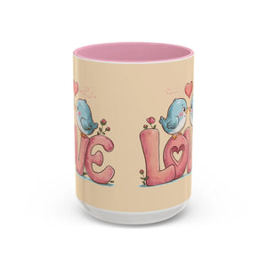 Cozy Love Birds Mugs - Colorful Ceramic Coffee Set - Dipaliz