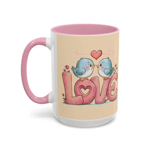 Cozy Love Birds Mugs - Colorful Ceramic Coffee Set - Dipaliz