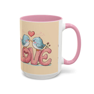 Cozy Love Birds Mugs - Colorful Ceramic Coffee Set - Dipaliz
