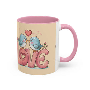 Cozy Love Birds Mugs - Colorful Ceramic Coffee Set - Dipaliz